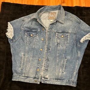 Michael Kors Women…Size Medium…Denim Short Sleeve / Vest ..